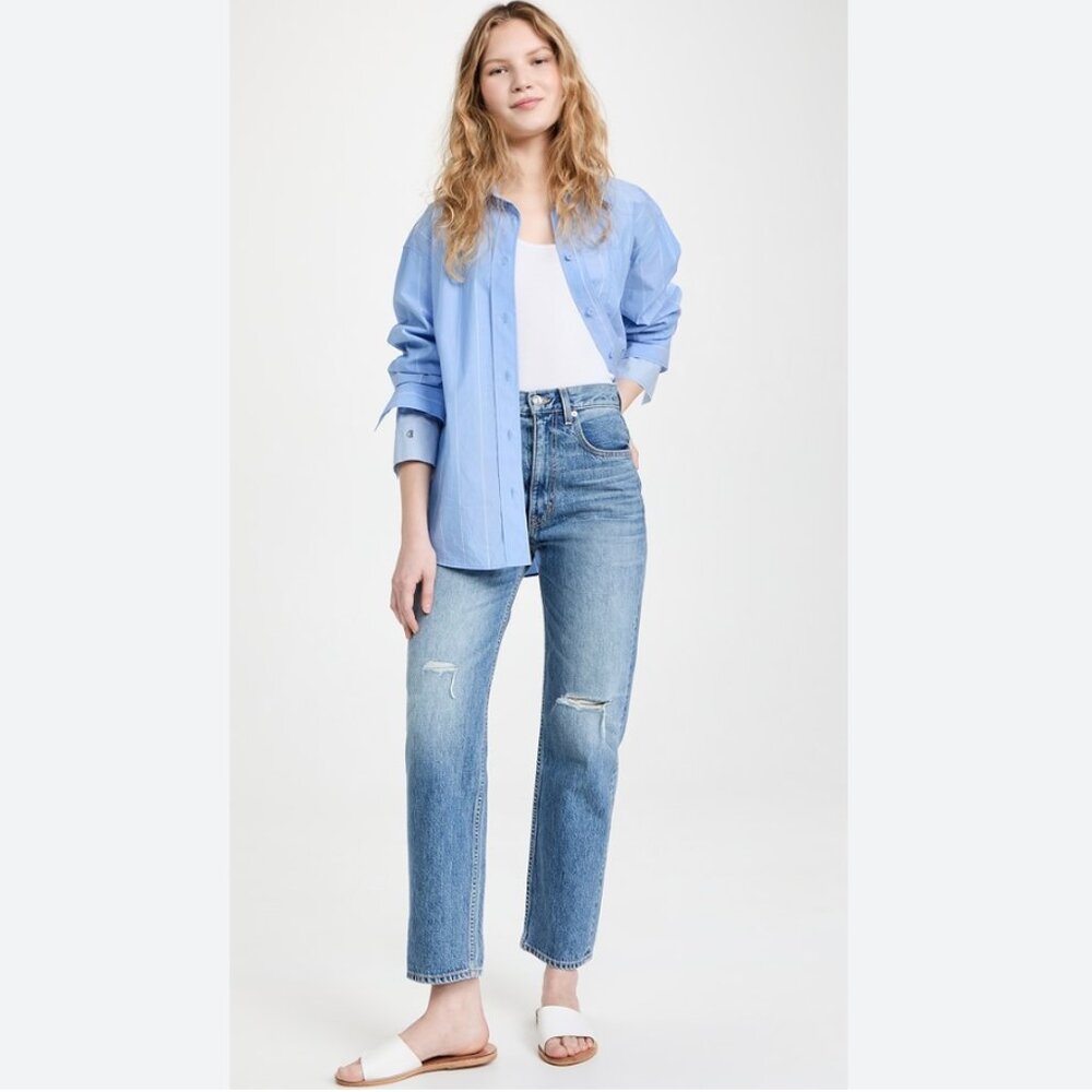 SLVRLAKE Dakota high-rise straight-leg tapered jeans 27